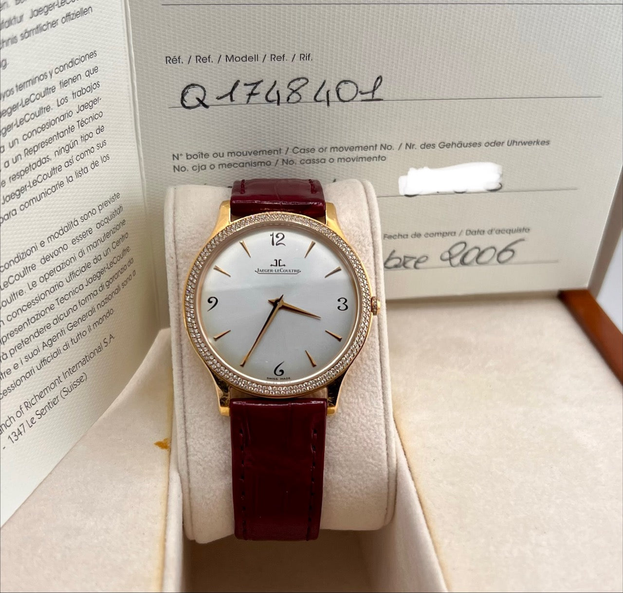 Jaeger-LeCoultre Master Ultra Thin Rose Gold 34mm 145.2.79 34mm 2006 full set