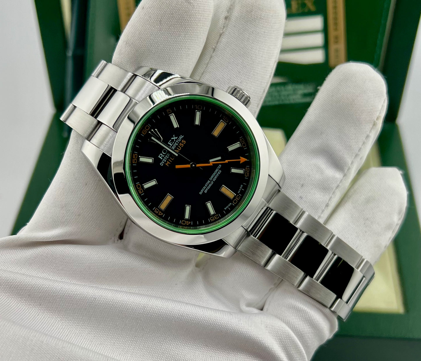 Rolex Milgauss 116400GV Black Dial 2009 full set Ita