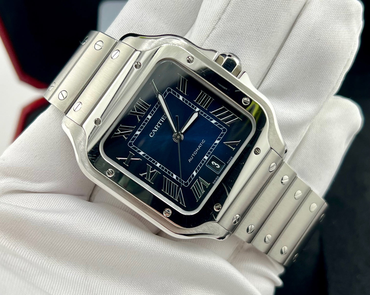 Cartier Santos De Cartier Blue Dial 2024 WSSA0071