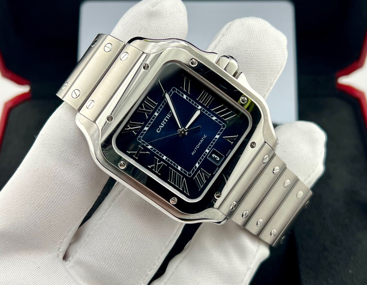 Cartier Santos De Cartier Blue Dial 2024 WSSA0071