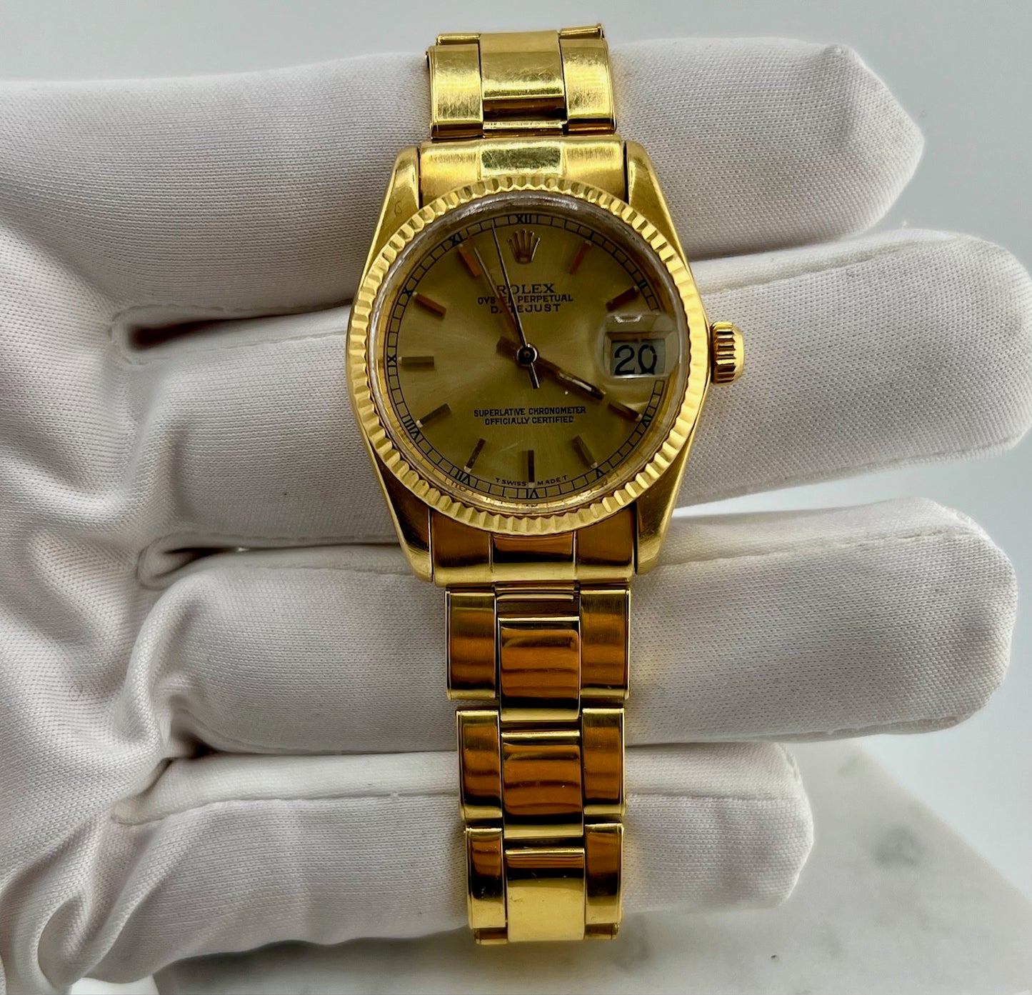 Rolex Datejust 31mm Boy 6827 Champagne Dial 1978 solo orologio