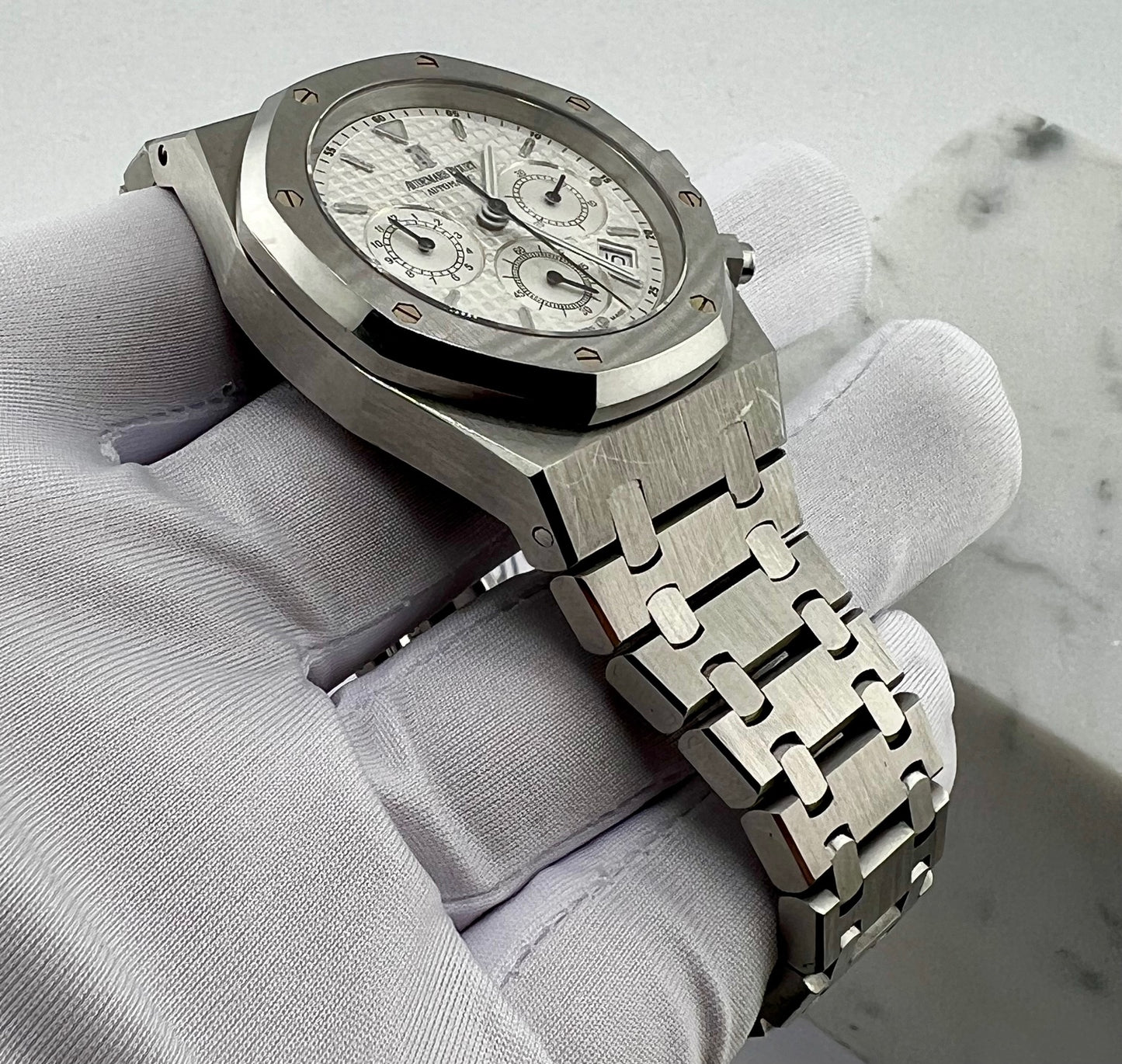 Audemars Piguet Royal Oak Chronograph 25860ST White Dial 2000 Extrait d'archive