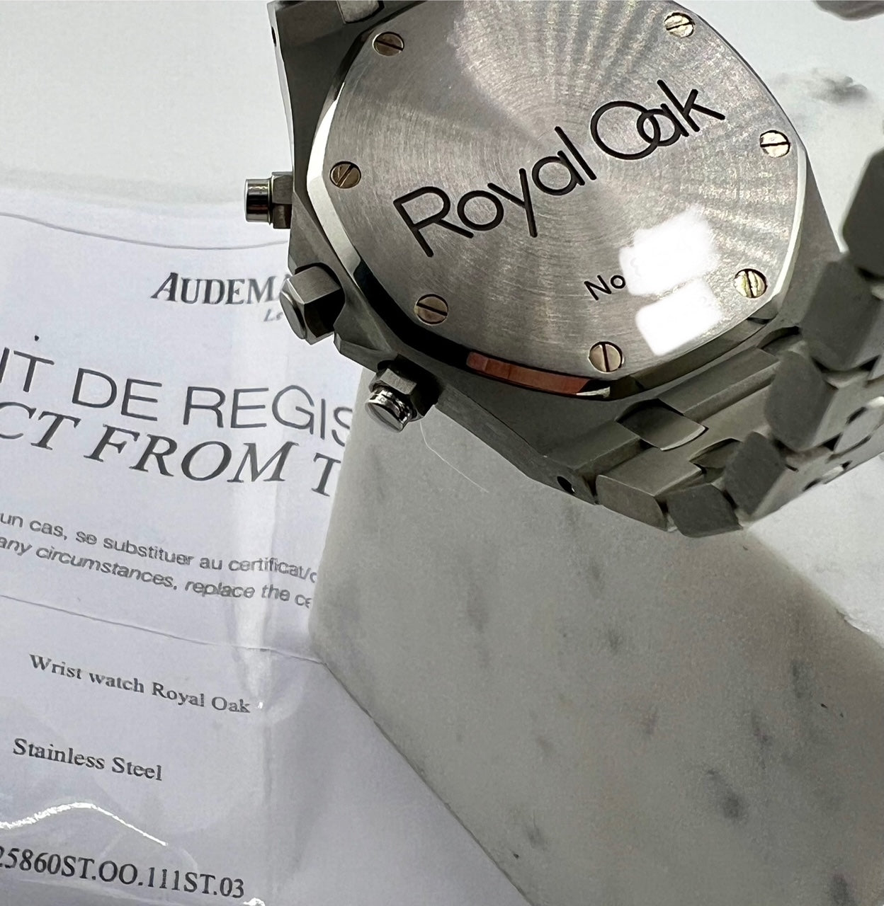 Audemars Piguet Royal Oak Chronograph 25860ST White Dial 2000 Extrait d'archive