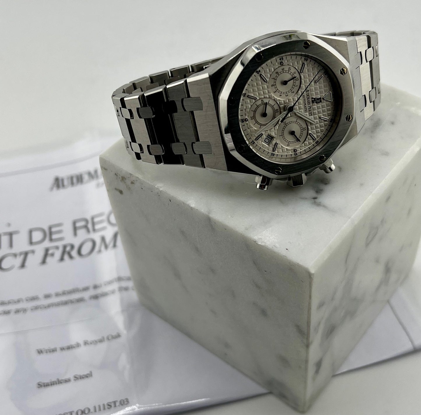 Audemars Piguet Royal Oak Chronograph 25860ST White Dial 2000 Extrait d'archive