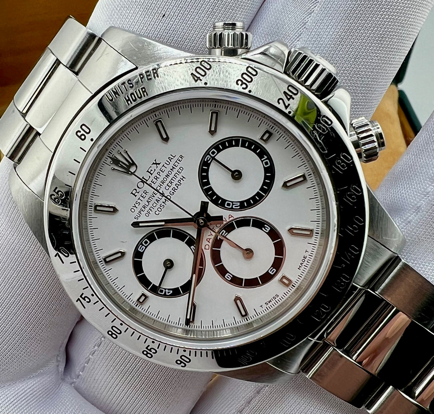 Rolex Daytona 16520 Zenith White Dial Full Set 1998 Ita
