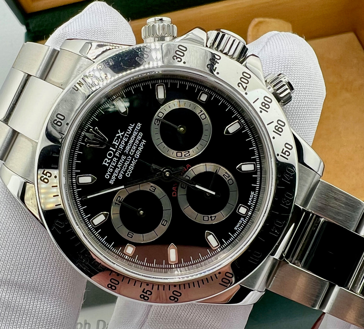 Rolex Daytona 116520 Black Dial 2003 Full Set Never Polished