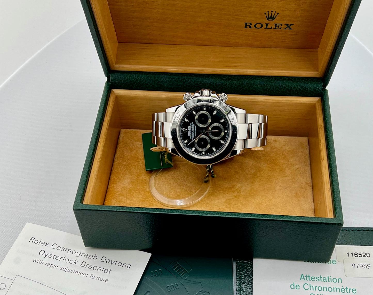 Rolex Daytona 116520 Black Dial 2003 Full Set Never Polished