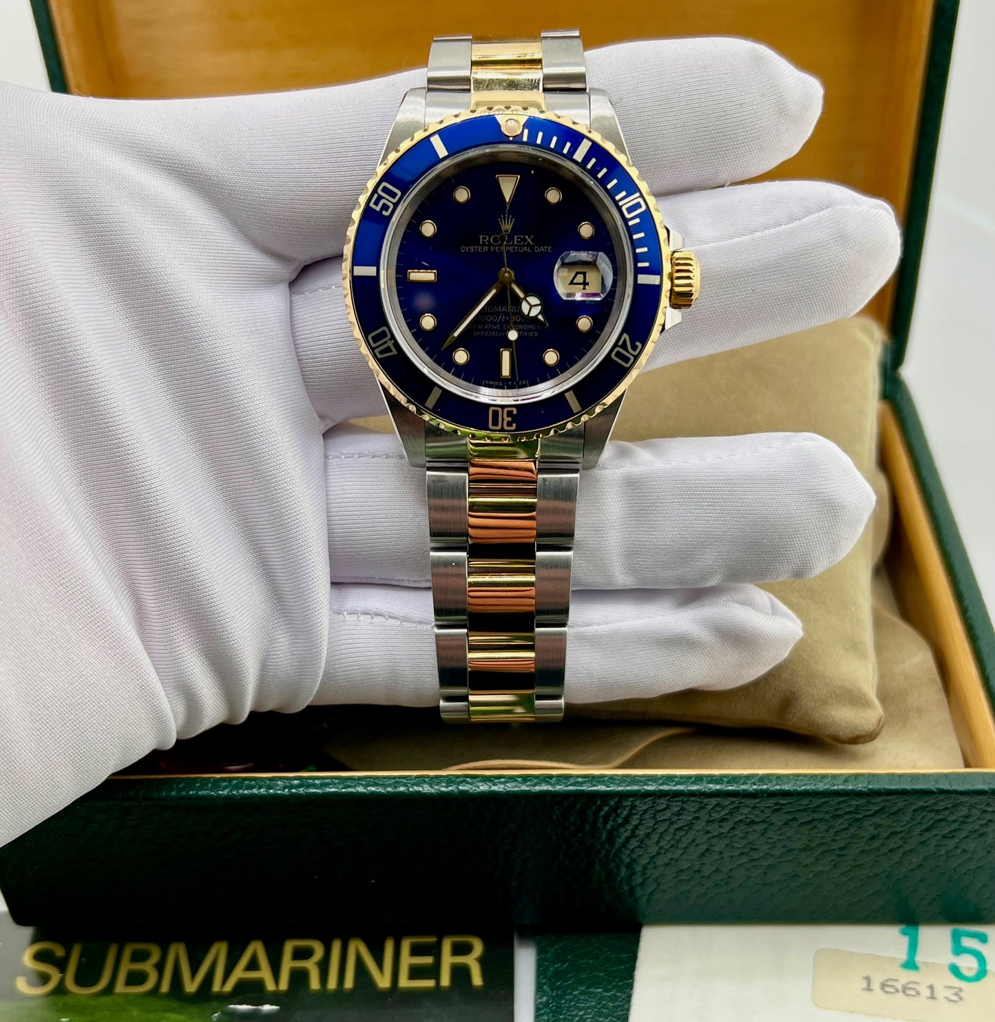 Rolex Submariner Date 16613 Blue Dial full Set 1991 ITA