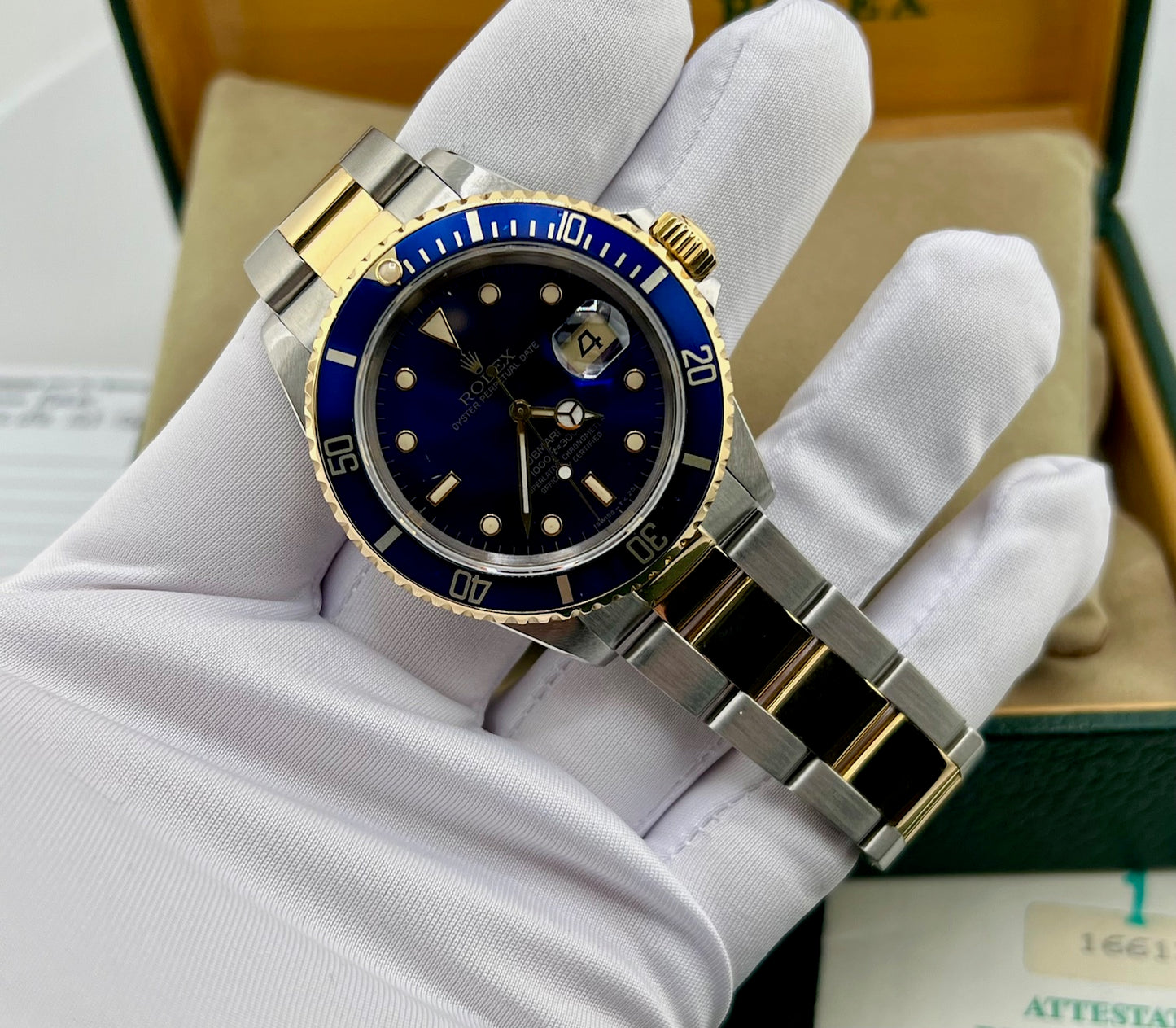 Rolex Submariner Date 16613 Blue Dial full Set 1991 ITA