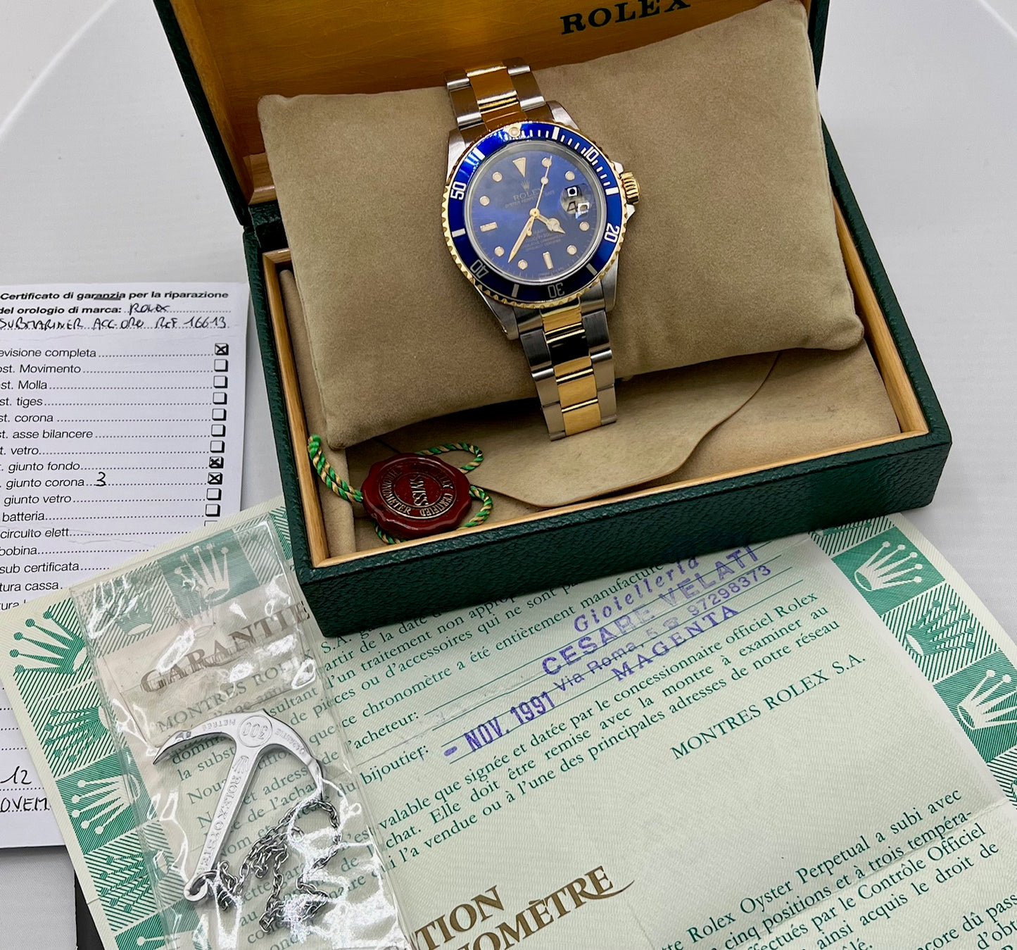 Rolex Submariner Date 16613 Blue Dial full Set 1991 ITA