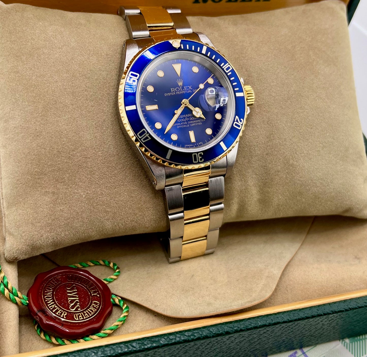 Rolex Submariner Date 16613 Blue Dial full Set 1991 ITA