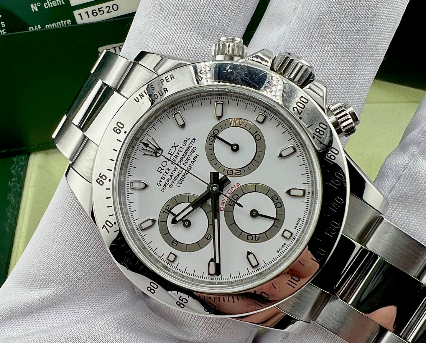 Rolex Daytona 116520 White Dial RRR 2009 Full Set ITA