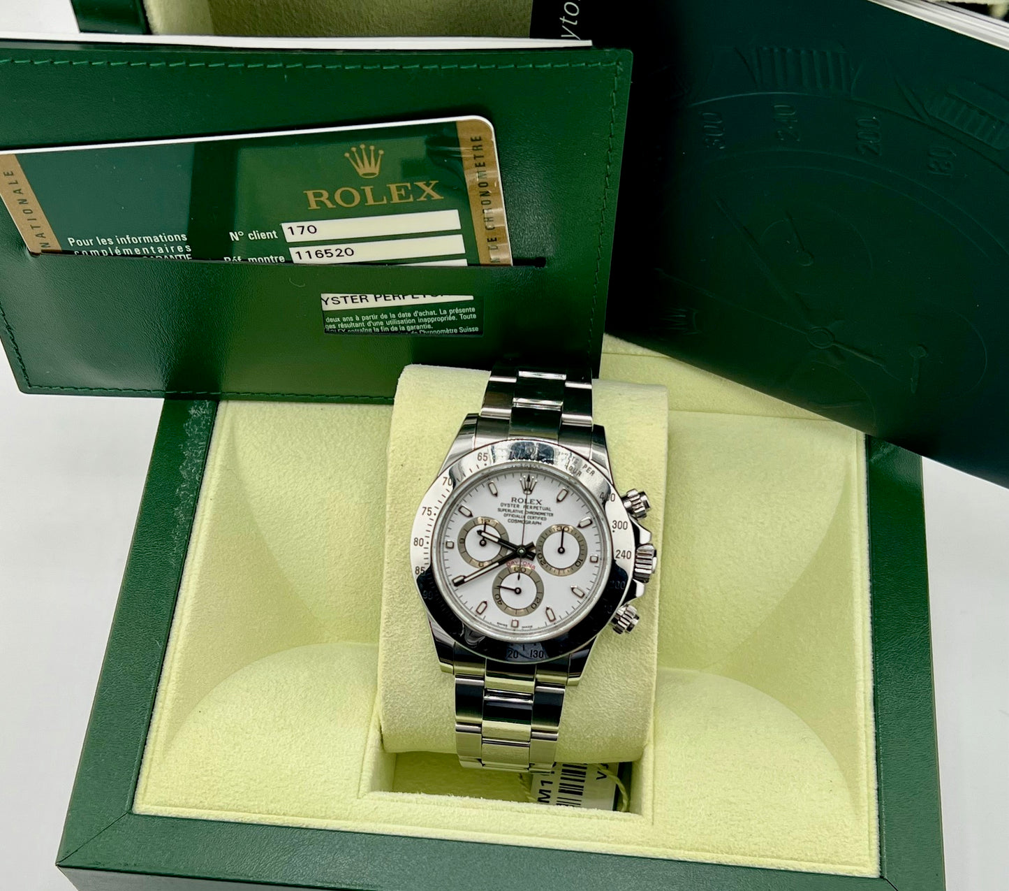 Rolex Daytona 116520 White Dial RRR 2009 Full Set ITA