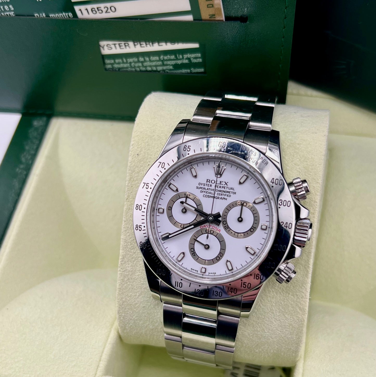 Rolex Daytona 116520 White Dial RRR 2009 Full Set ITA