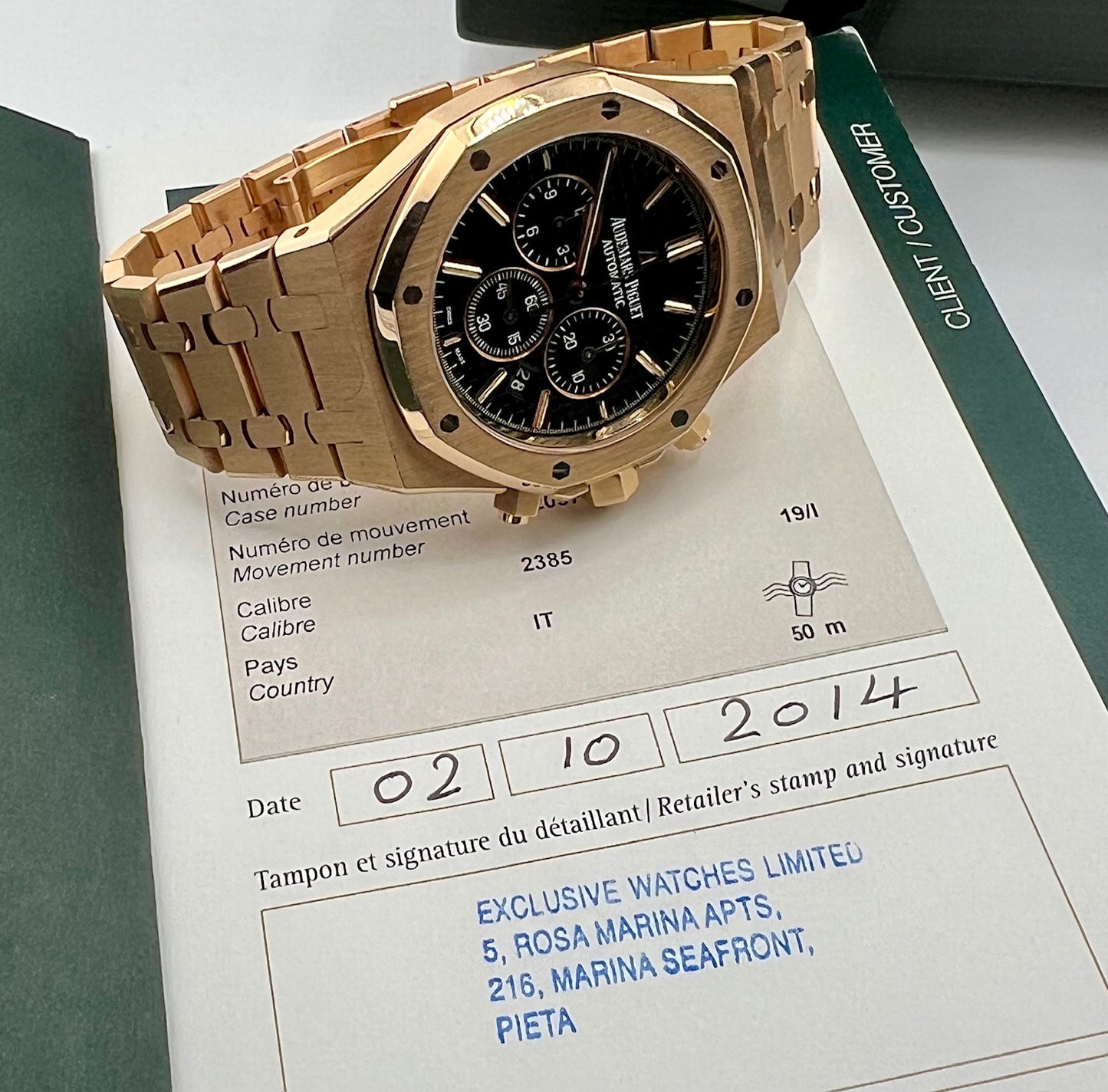 Audemars Piguet Royal Oak Chronograph 26320OR Black Dial 2014 Box&Paper 2014