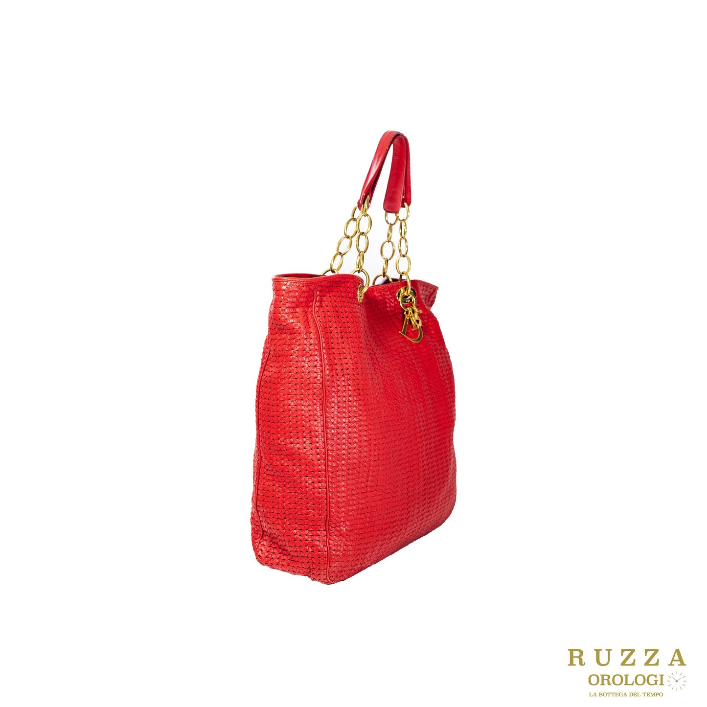 Borsa Christian Dior in pelle intrecciata