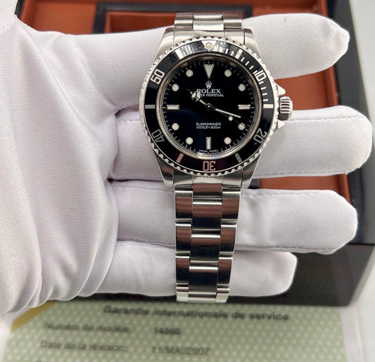 Rolex Submariner 14060 1996 No Paper No Box , Service Rolex 2007 , dial ''Swiss Made''