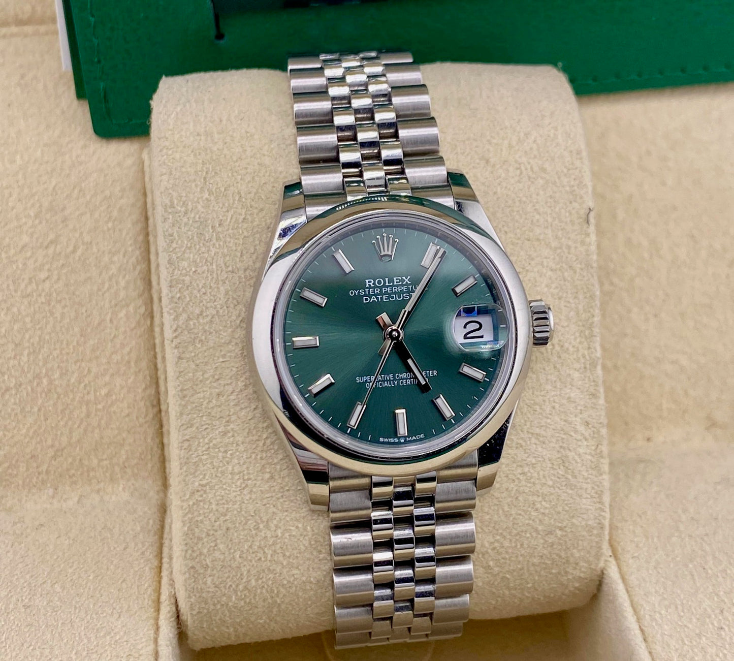 Rolex Datejust 31mm 278240 Green Dial Jubilèe 2021 full set