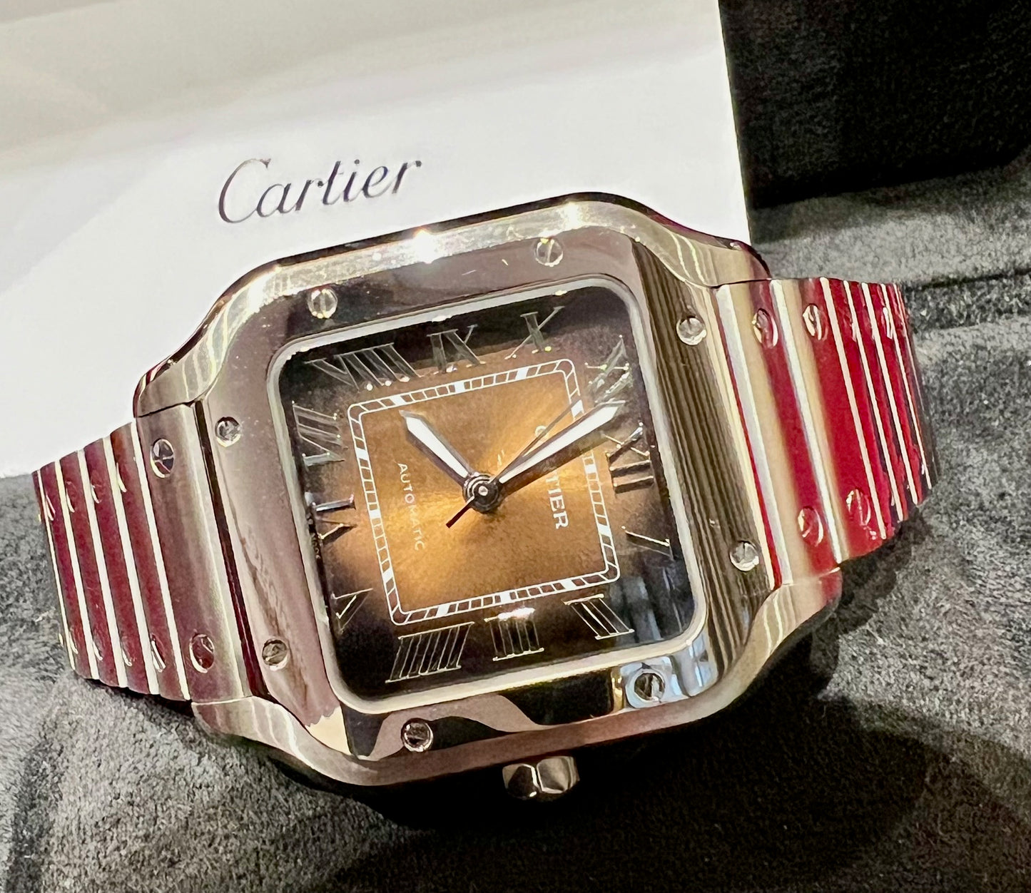 Cartier Santos Brown Medium WSSA0065 2024 full set