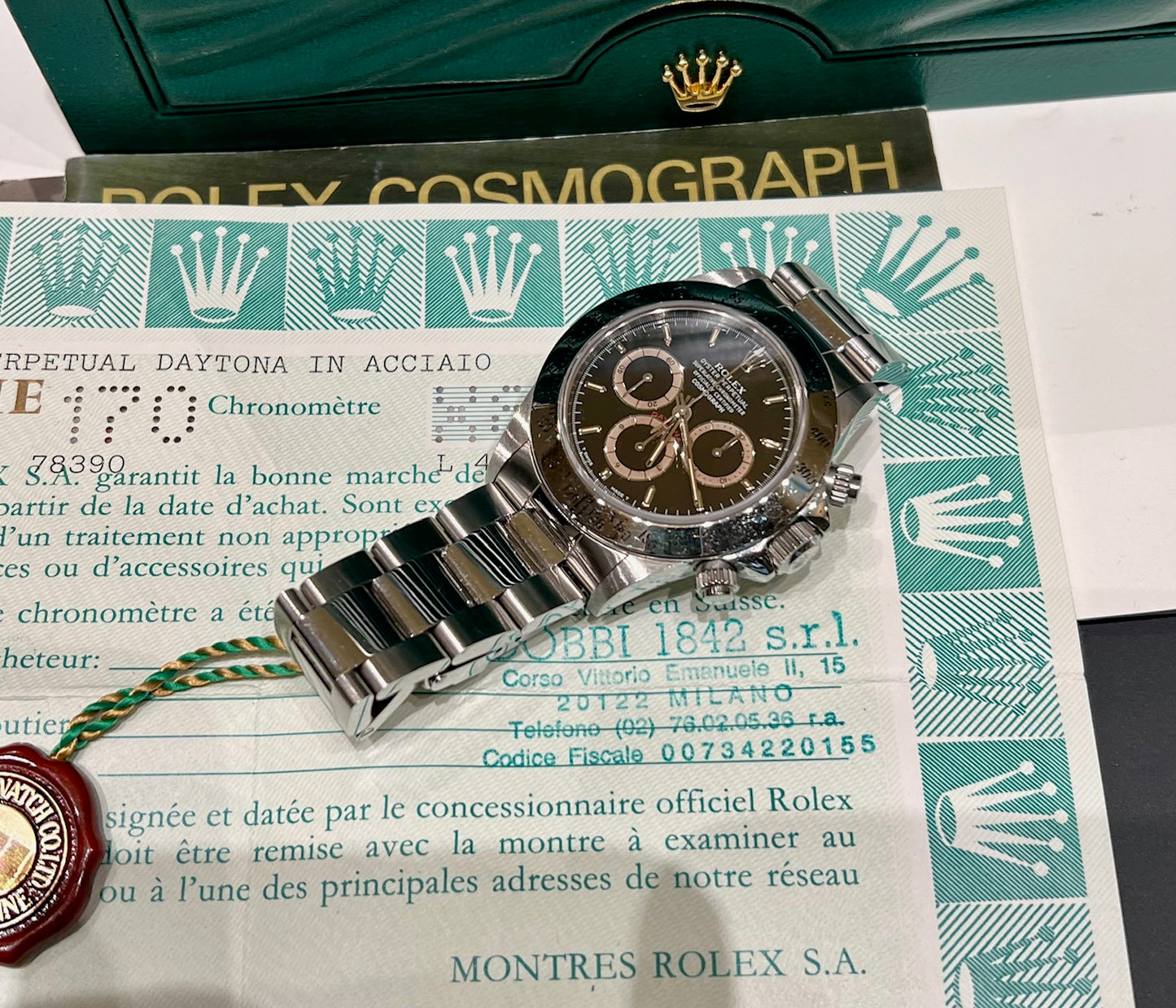 Rolex Daytona 16520 Black Dial Patrizi 1992 like new No Box rolex