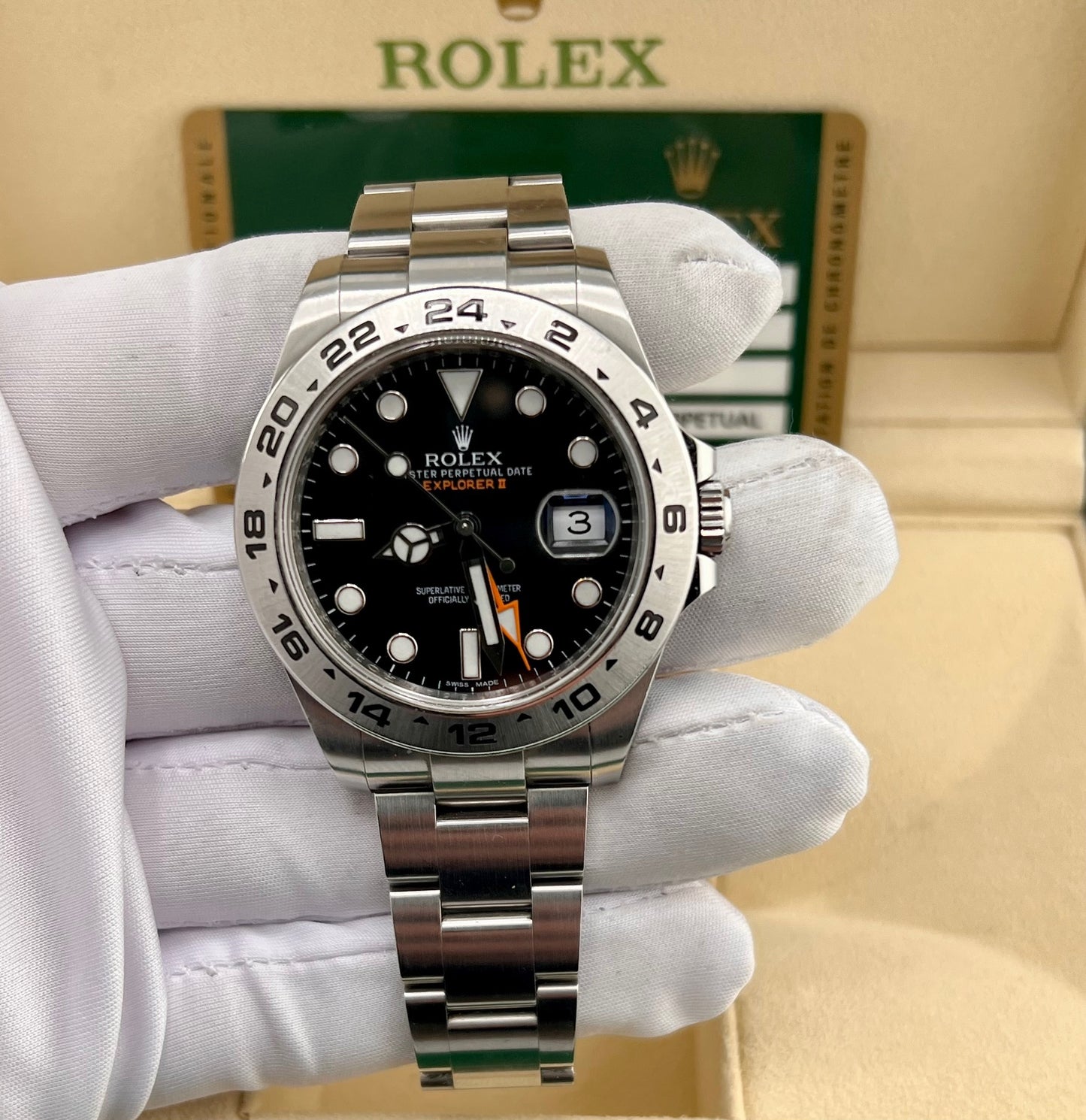 Rolex Explorer II 216570 Black dial 42mm 2011 Ita Paper , No Box