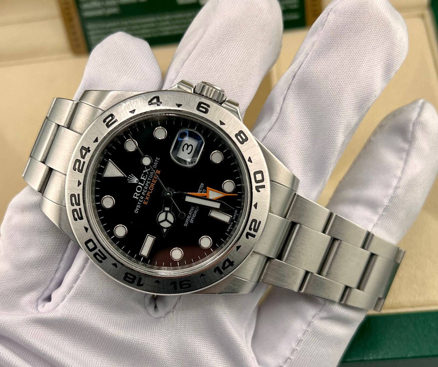 Rolex Explorer II 216570 Black dial 42mm 2011 Ita Paper , No Box