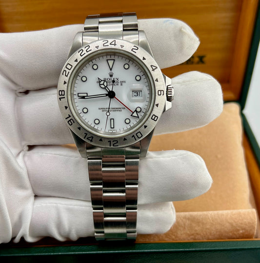Rolex Explorer II 16570 White Dial ''Swiss'' Only full set 1994