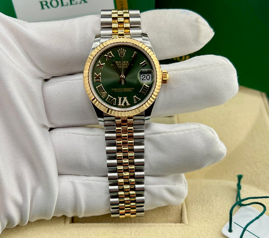 Rolex Datejust 31mm 278273 Ovive Green Dial Diamond 2019 Ita