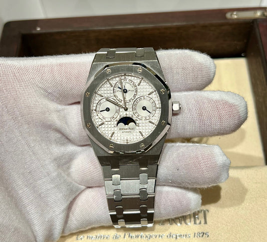 Audemars Piguet Royal Oak Perpetual Calendar 25820ST Full Set White Dial