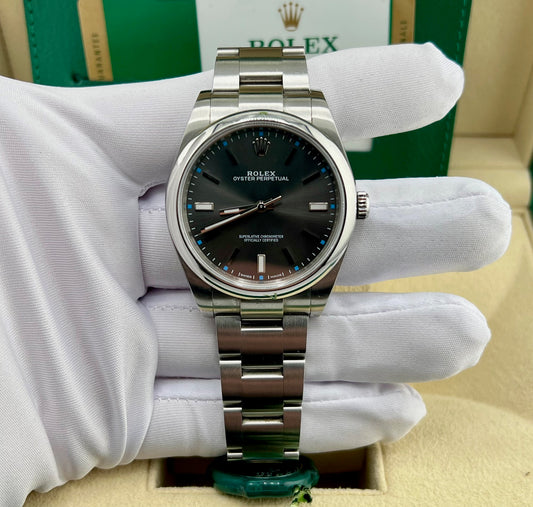 Rolex Oyster Perpetual 39mm 114300 Grey Dial 2016 Ita