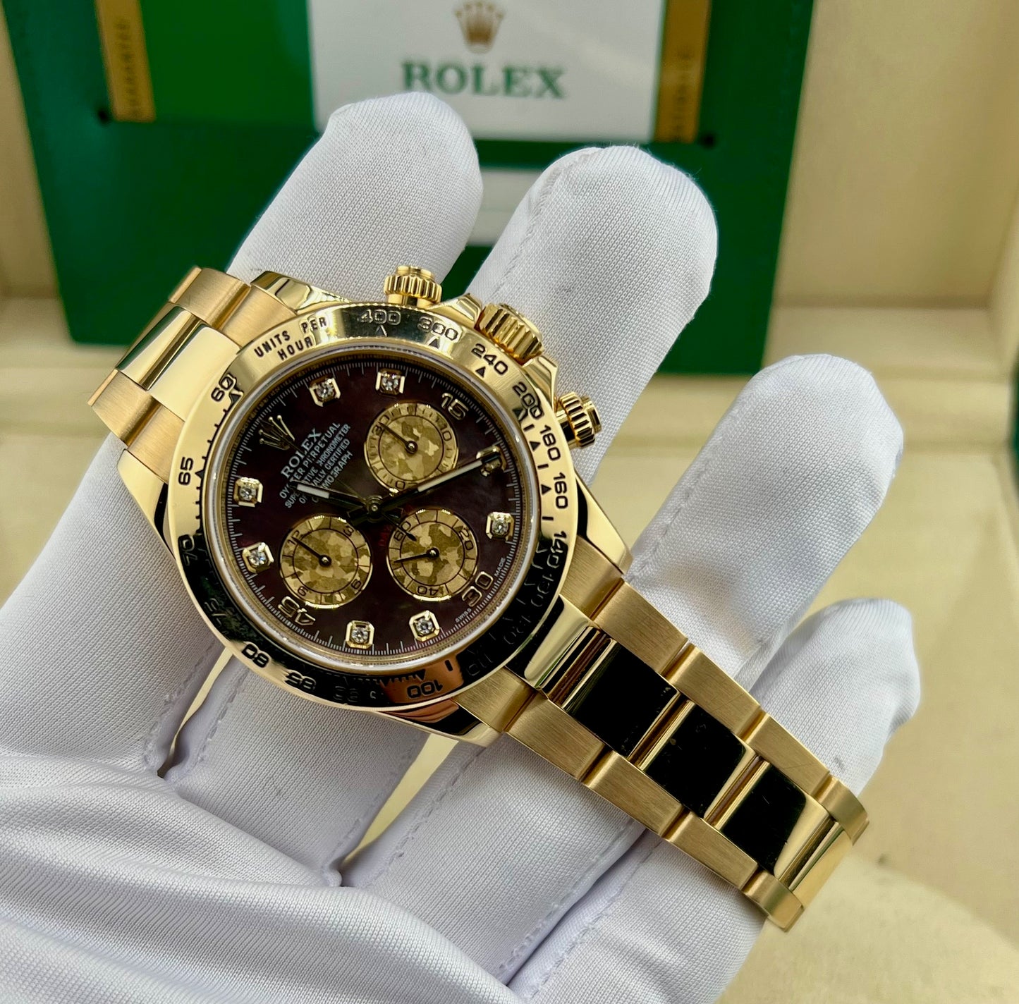 Rolex Daytona 115608 Crystal Dial 2018 (CH) YellowGold