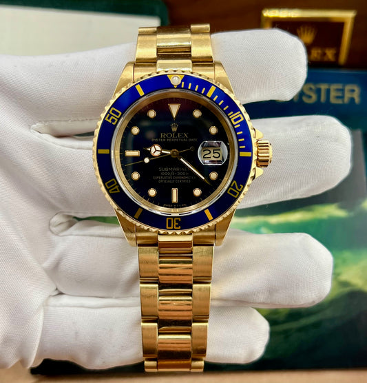 Rolex Submariner Date 16618 Box&Paper Purple 1989 Ita