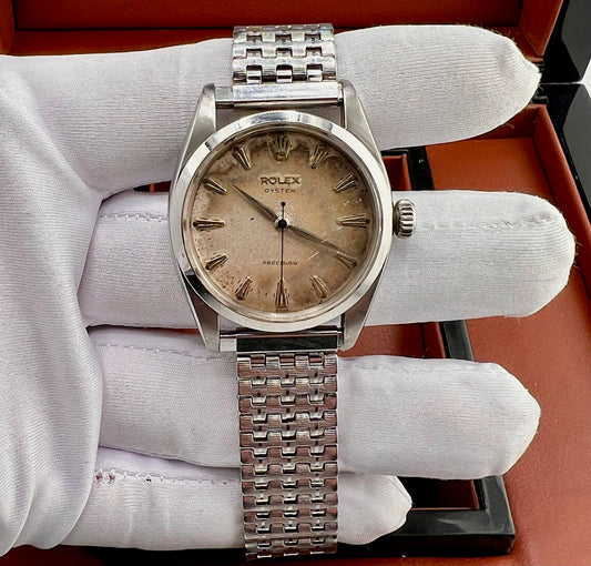 Rolex Oyster Precision 6422 1954 Patina dial solo orologio
