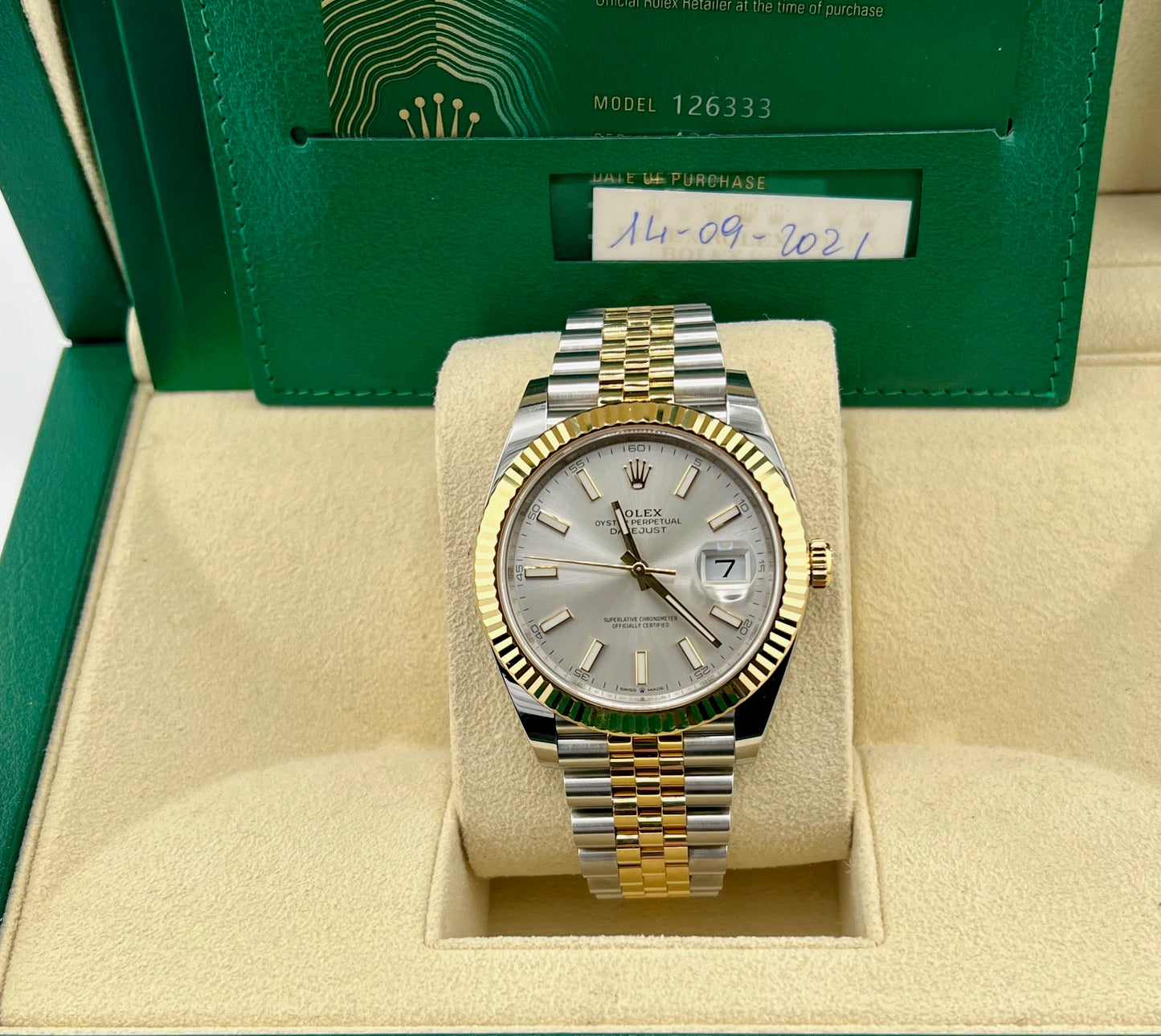 Rolex Datejust 41mm 126333 Silver Dial Jubilèe 2021 full set