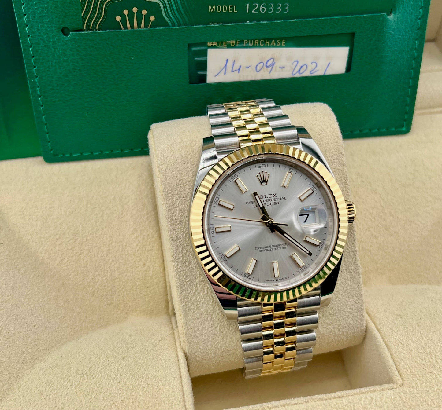 Rolex Datejust 41mm 126333 Silver Dial Jubilèe 2021 full set