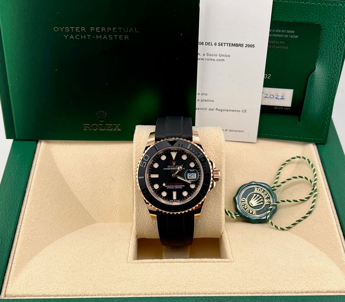 Rolex Yacht-Master 40mm 126655 Oysterflex 2021 full set ITA