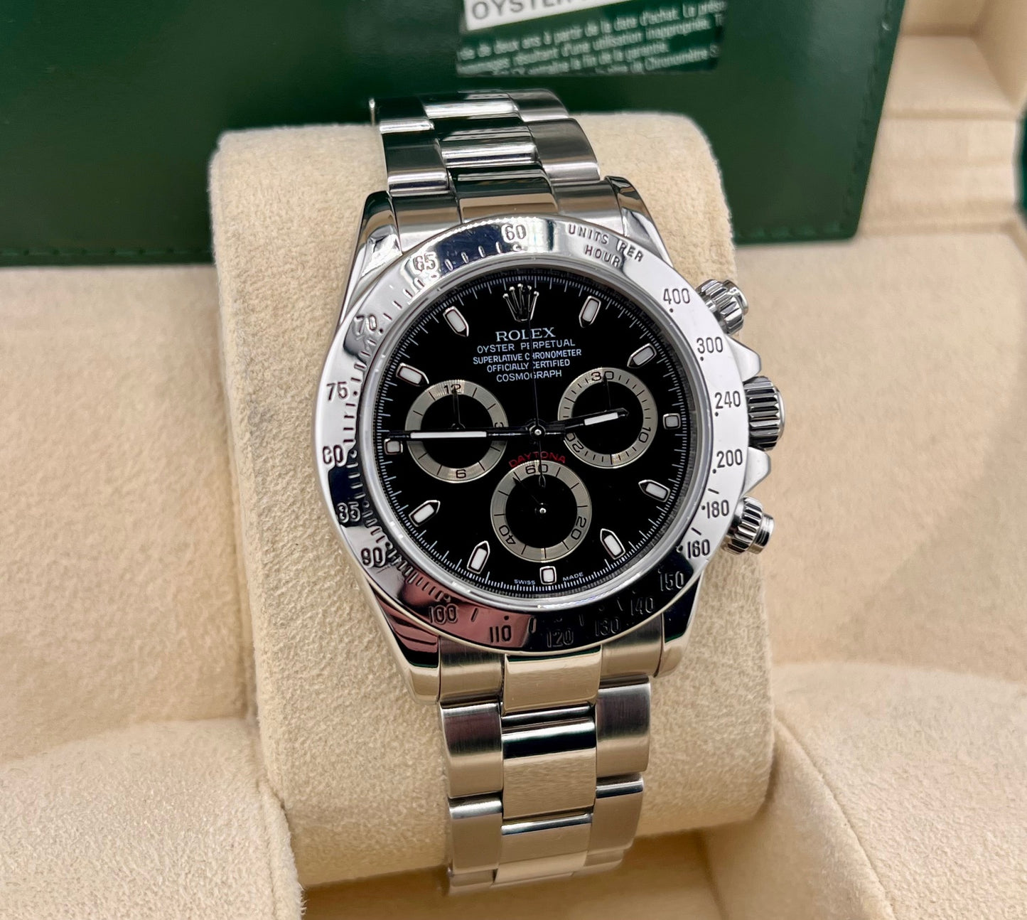 Rolex Daytona 116520 Black Dial RRR Card 2008 Ita full set