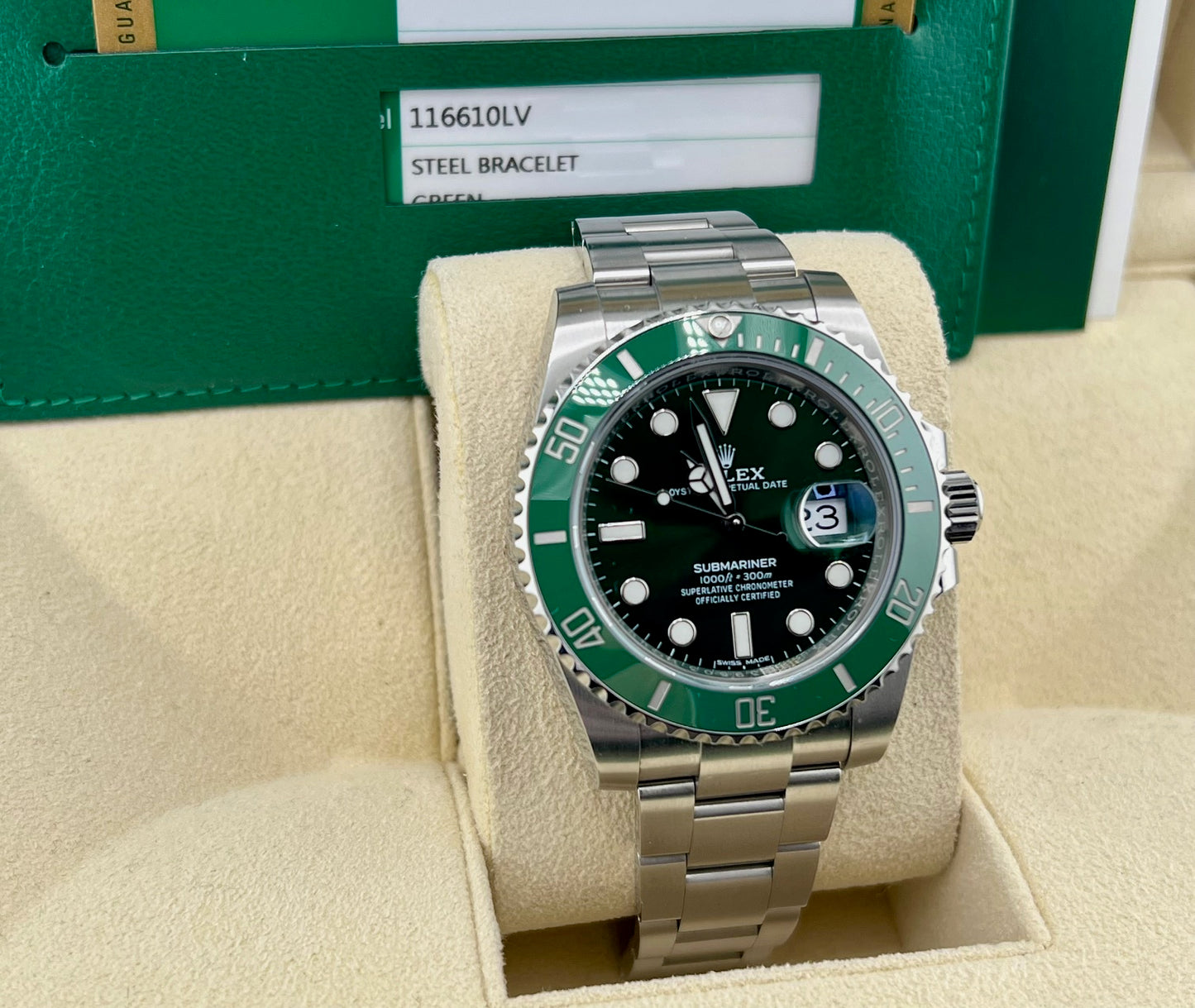 Rolex Submariner Date 116610LV ''HULK'' 2020 Ita