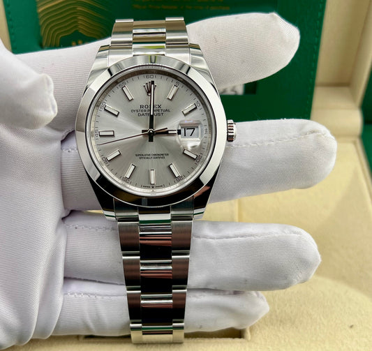 Rolex Datejust 41mm 126300 Silver Dial Oyster 2023