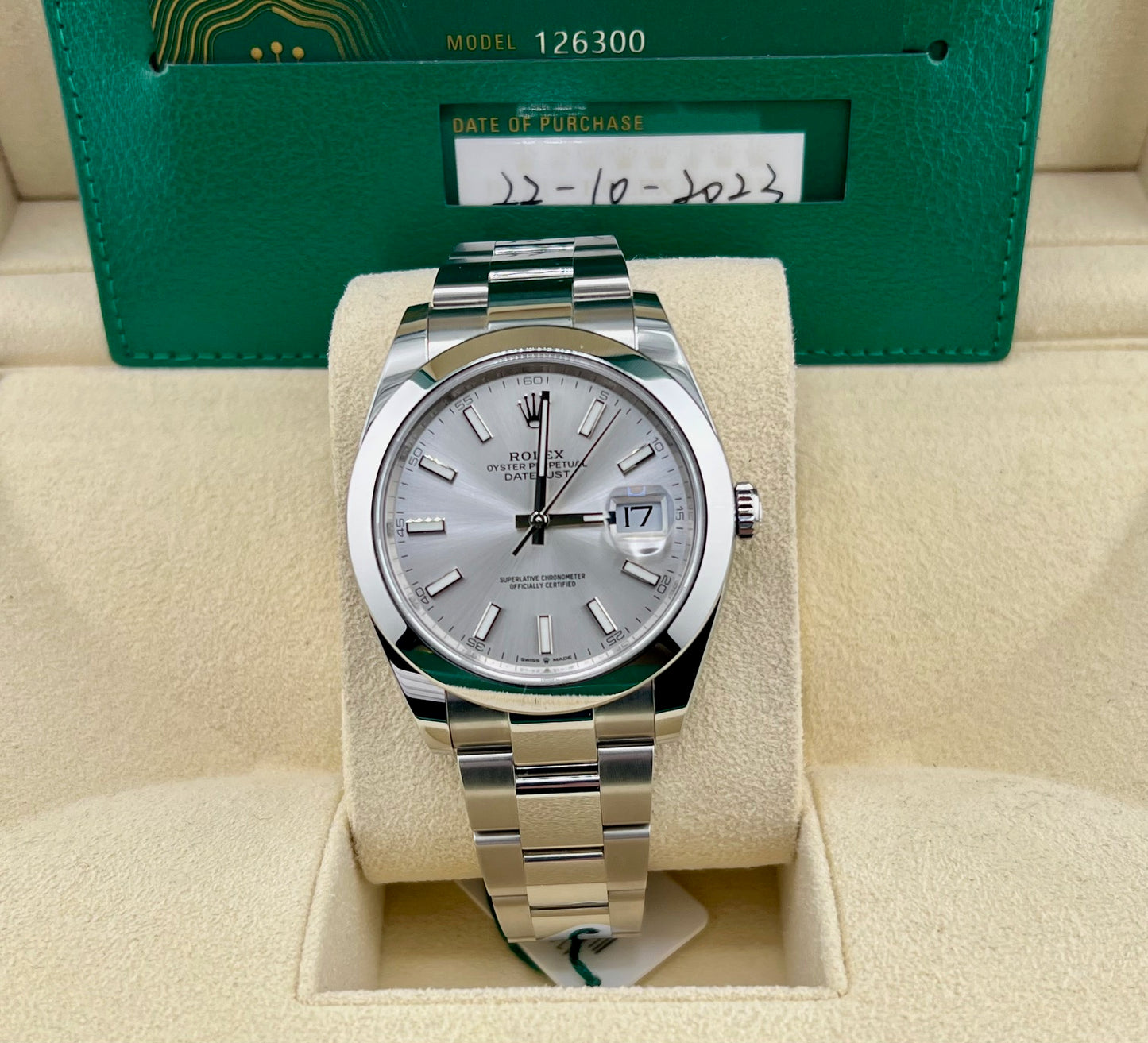 Rolex Datejust 41mm 126300 Silver Dial Oyster 2023