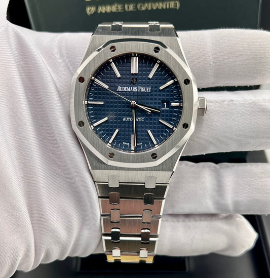 Audemars Piguet Royal Oak Selfwinding 15400ST Blue Dial Full Set 2015 41mm