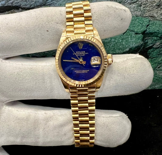 Rolex Lady-Datejust 6916 president Lapislazuli 1977 only watch