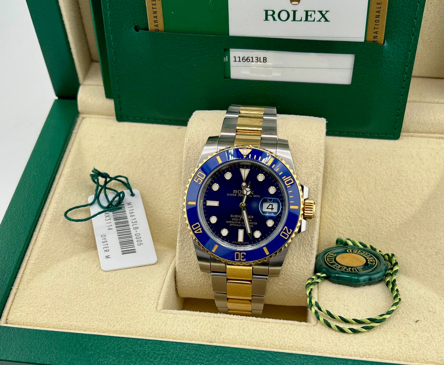 Rolex Submariner Date 40mm 116613LB Blue Dial Full Set 2018