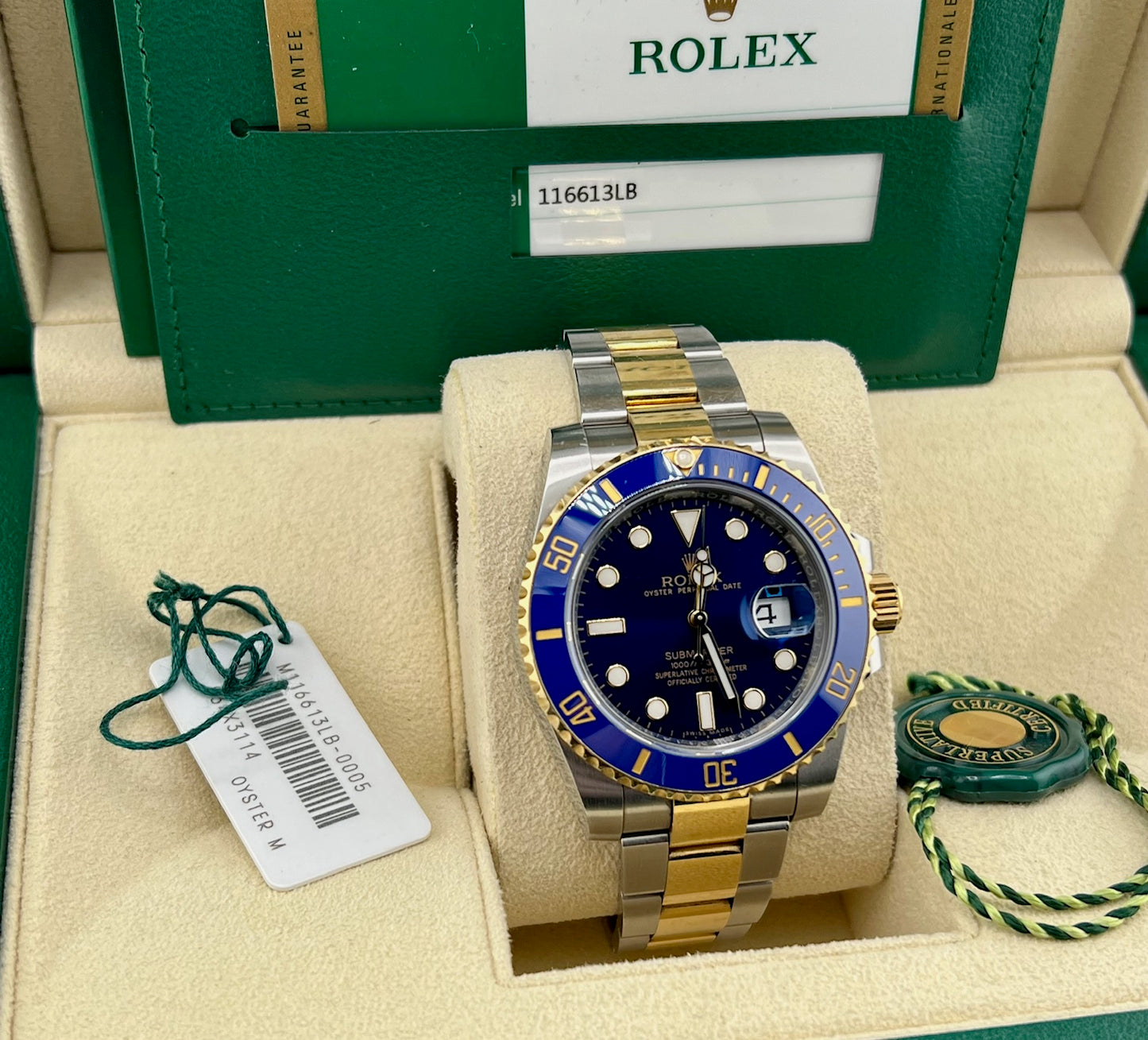 Rolex Submariner Date 40mm 116613LB Blue Dial Full Set 2018
