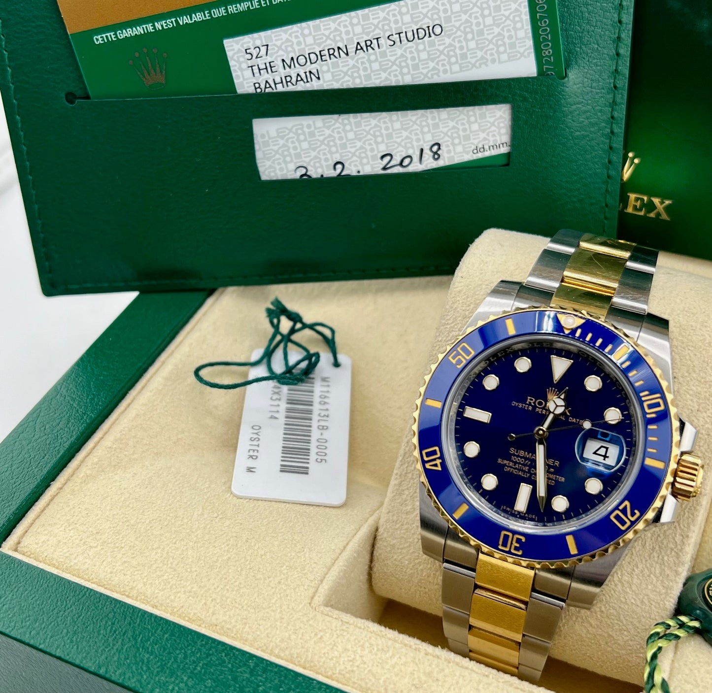 Rolex Submariner Date 40mm 116613LB Blue Dial Full Set 2018