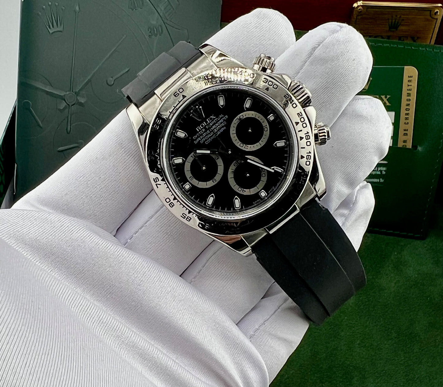 Rolex Daytona 116519 Black Dial 2009 Card RRR