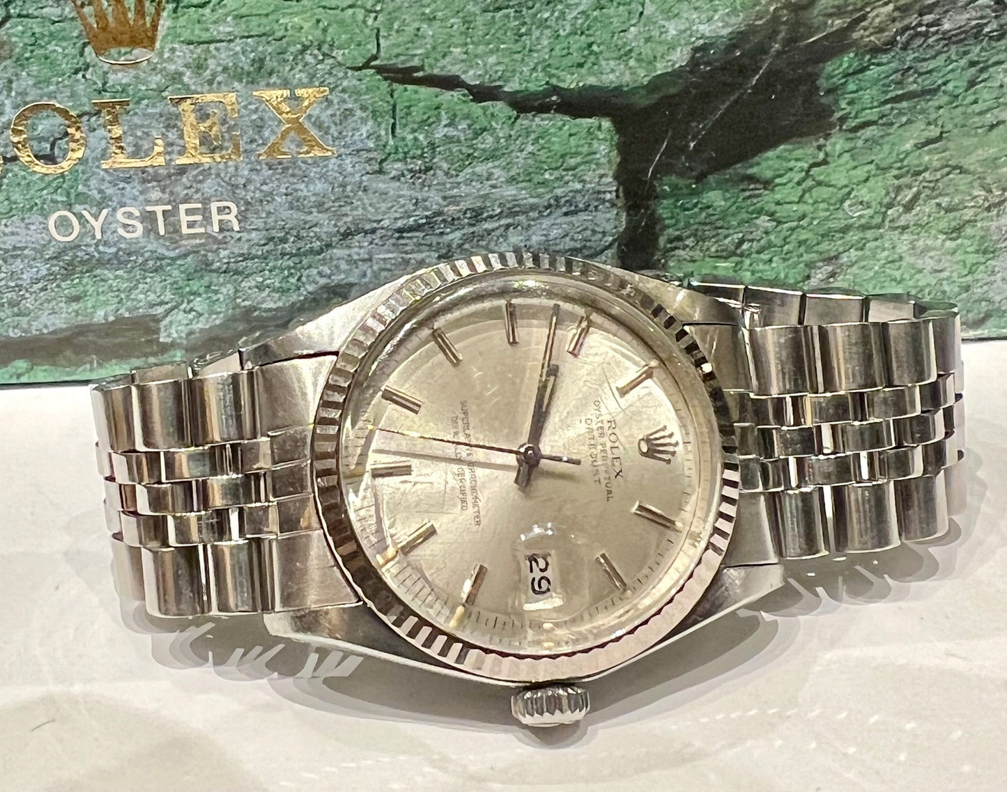 Rolex Datejust 36mm 1600 Silver Dial Jubilèe 1971 BEZEL 1601 white gold