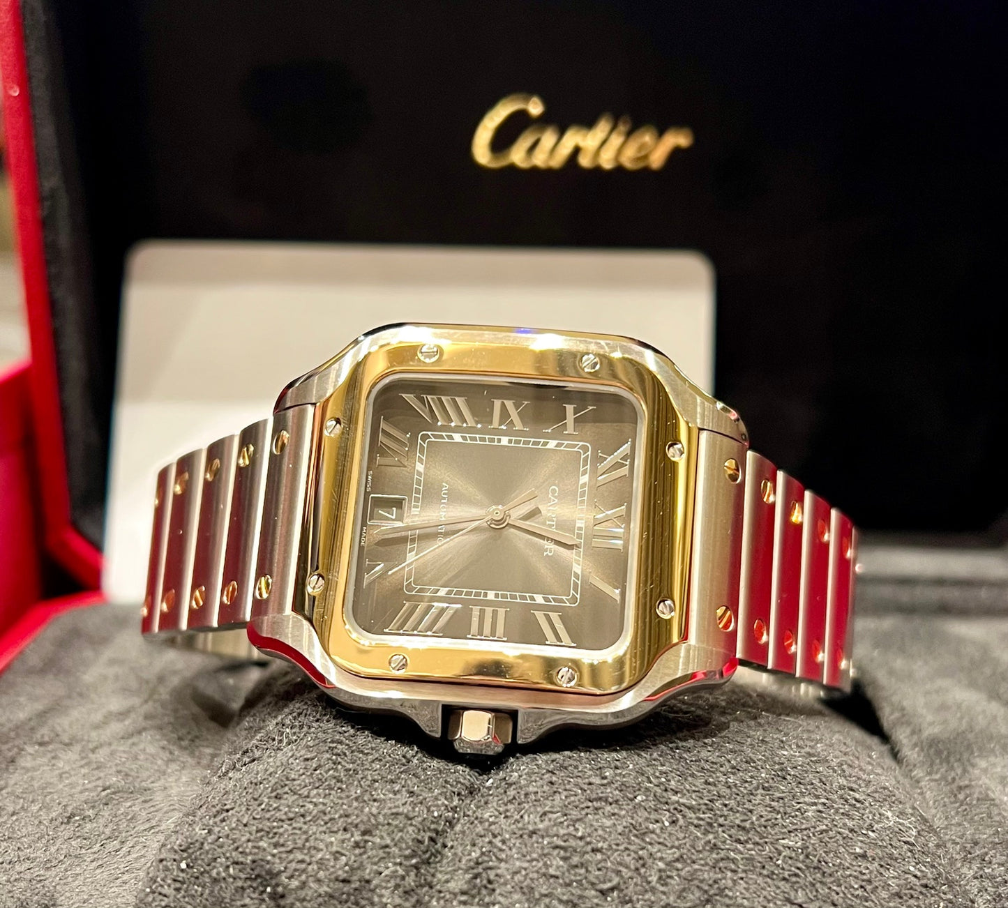 Cartier Santos De Cartier Grey Dial 2024 W2SA0030