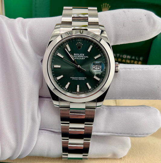 Rolex Datejust 41mm Mint Dial 2023 oyster full set