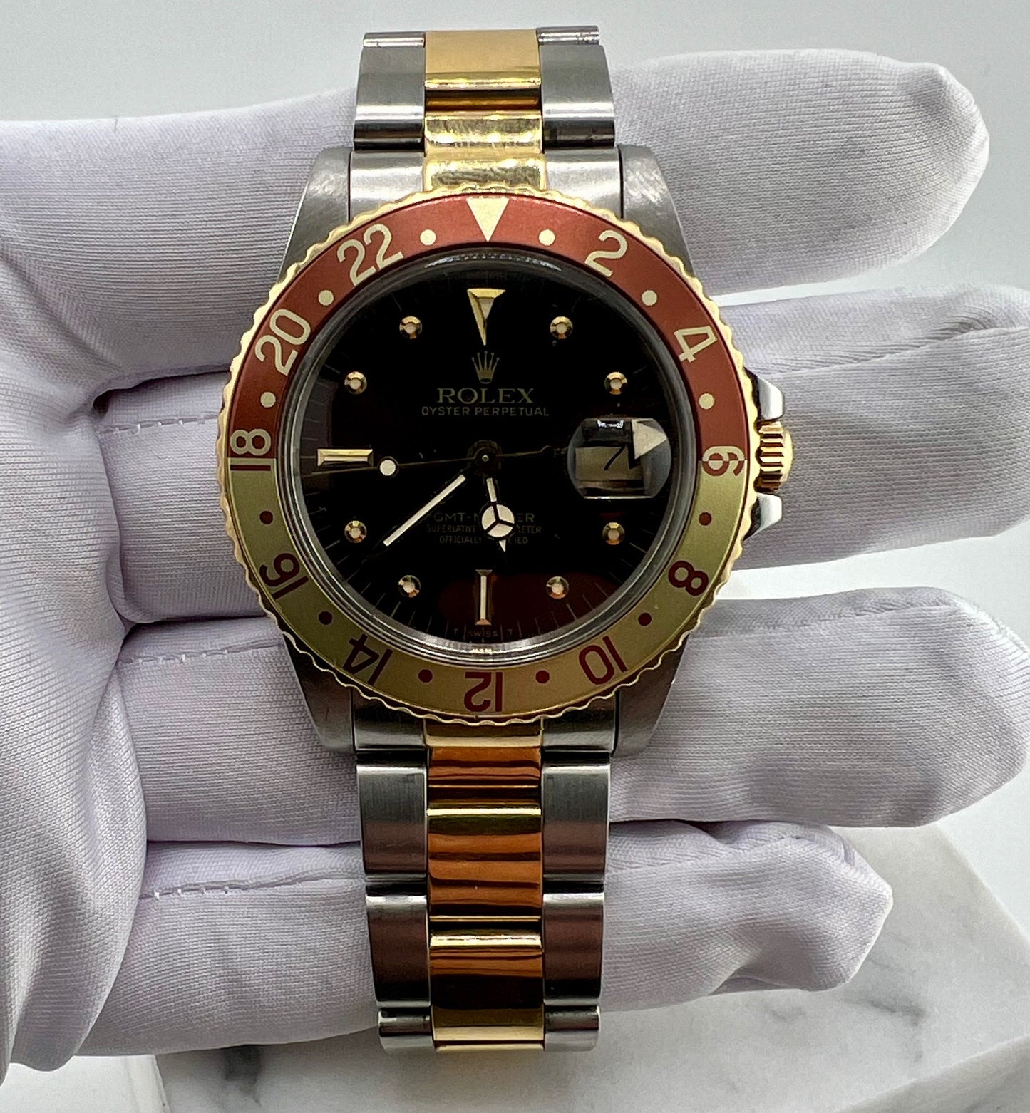 Rolex GMT-Master 16753 Eye Of The Tiger Nipple Dial 1985 No Paper Rolex No Box